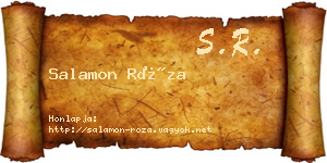 Salamon Róza névjegykártya